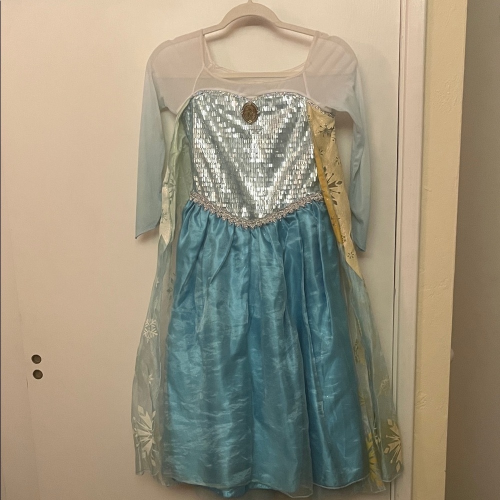 Disney Frozen Blue and Silver Costume Dress Childs size 7/8